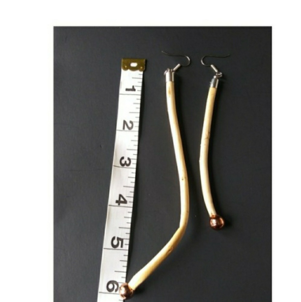Handmade wood earrings